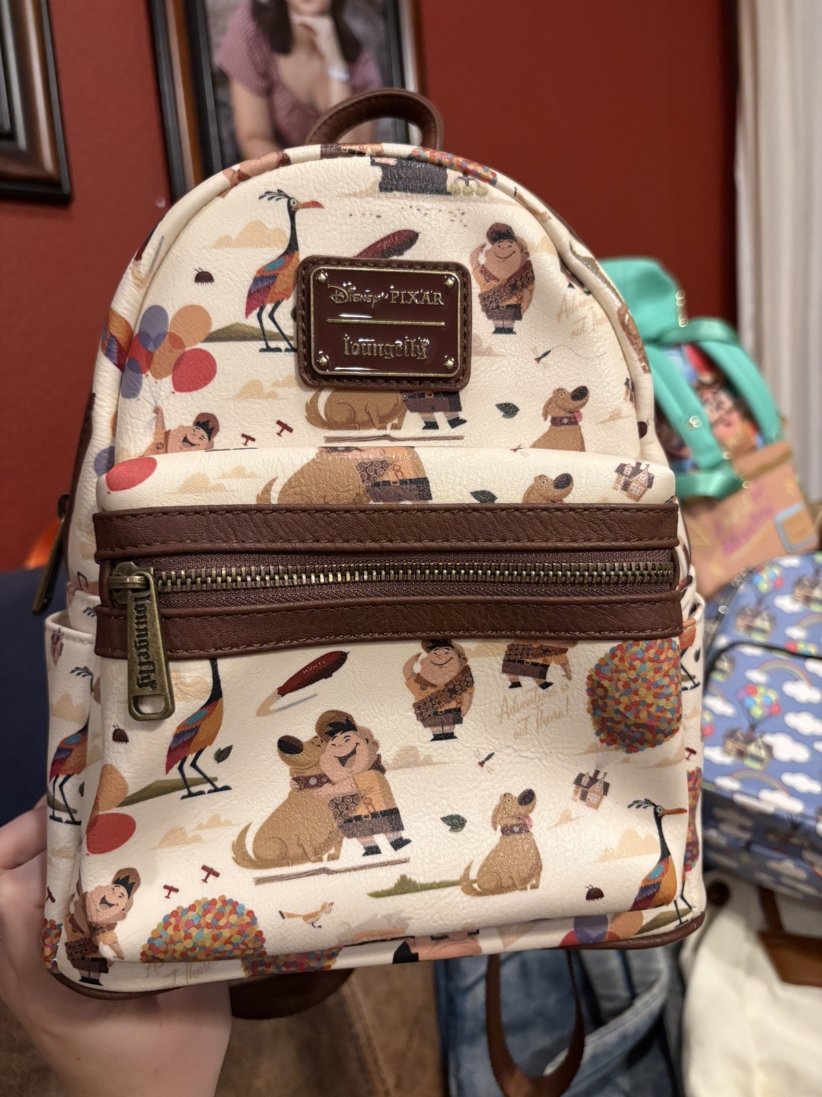 Disney Loungefly Pixar Up Character Mini Backpack RARE Heart Logo NWOT