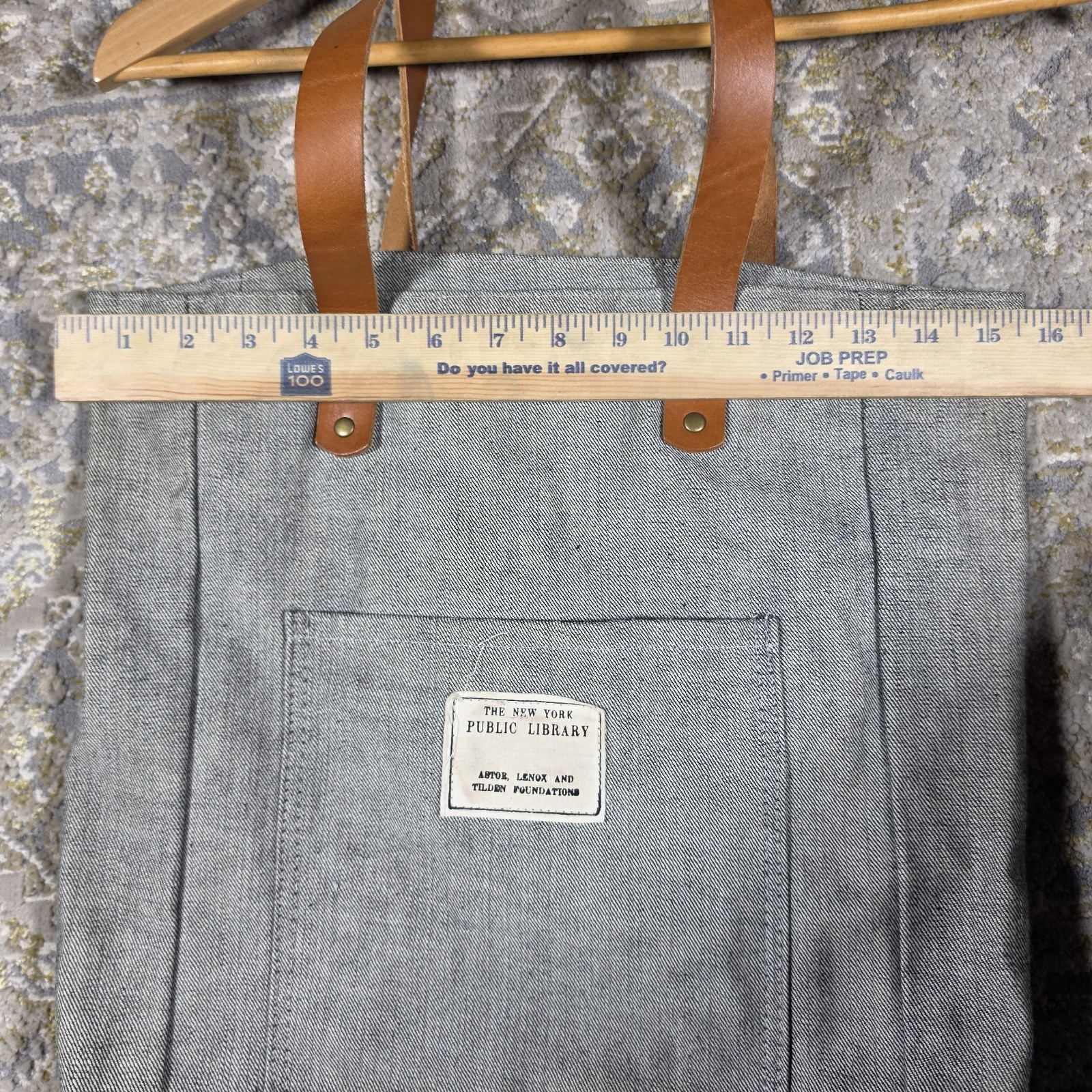 Official New York Public Library Vintage Stamp Tote Bag