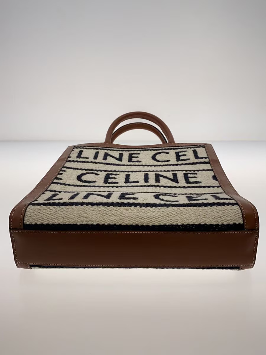 CELINE Tote Bag Small Vertical Cabas Canvas Cream 192082EFY.01WB Handbag Luxury