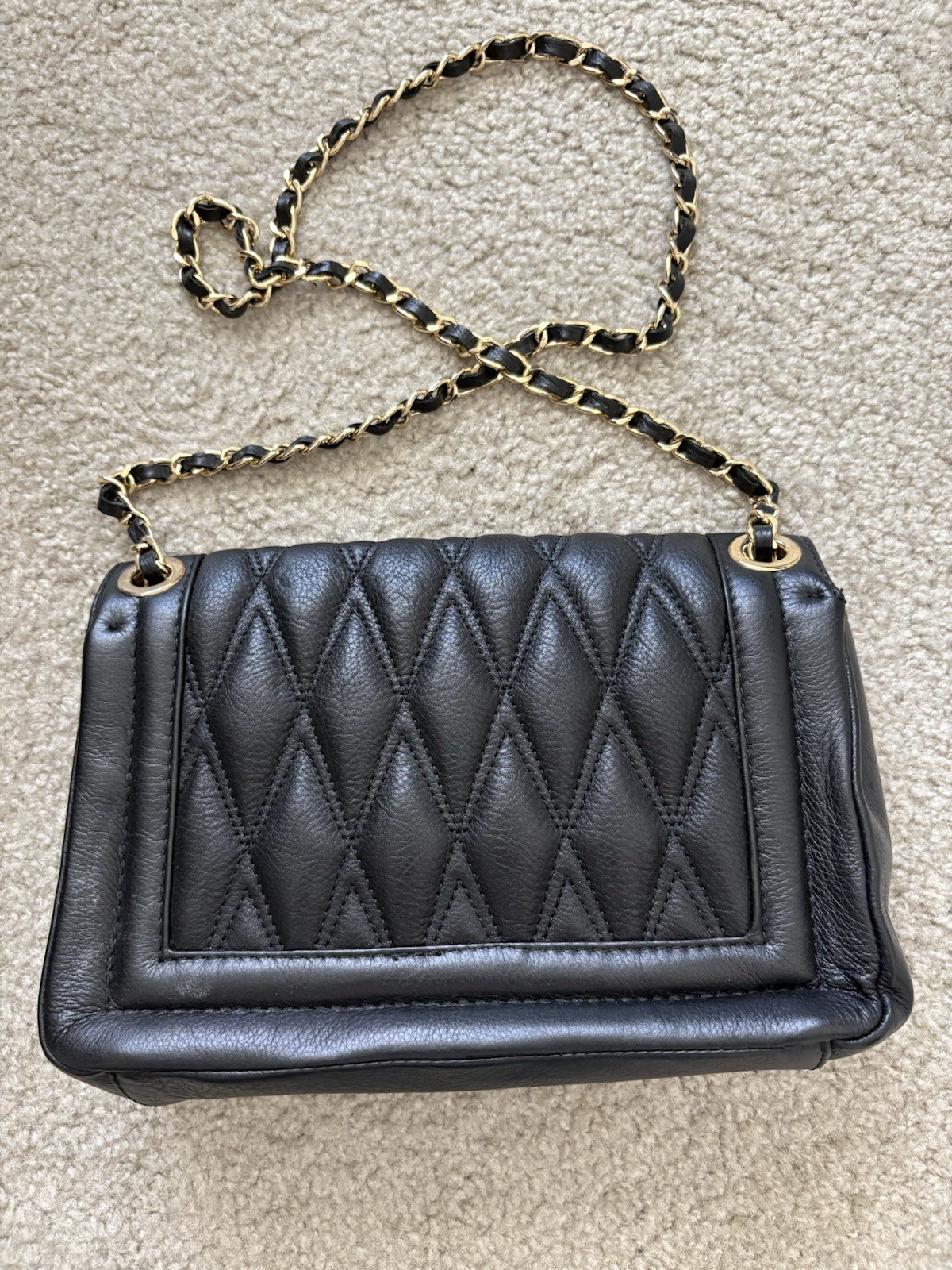 Valentino By Mario Valentino Alice Quilted Shoulder Handbag Dust Bag & Auth incl