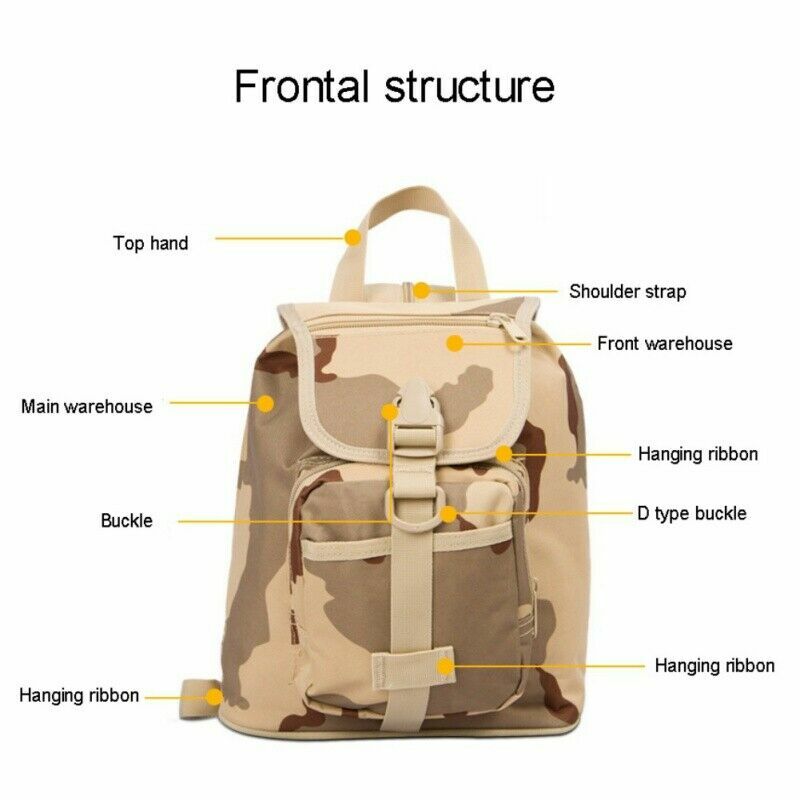Mini Tactical Backpack Shoulder Bag Travel Daypack Outdoor Sport Casual Bookbags