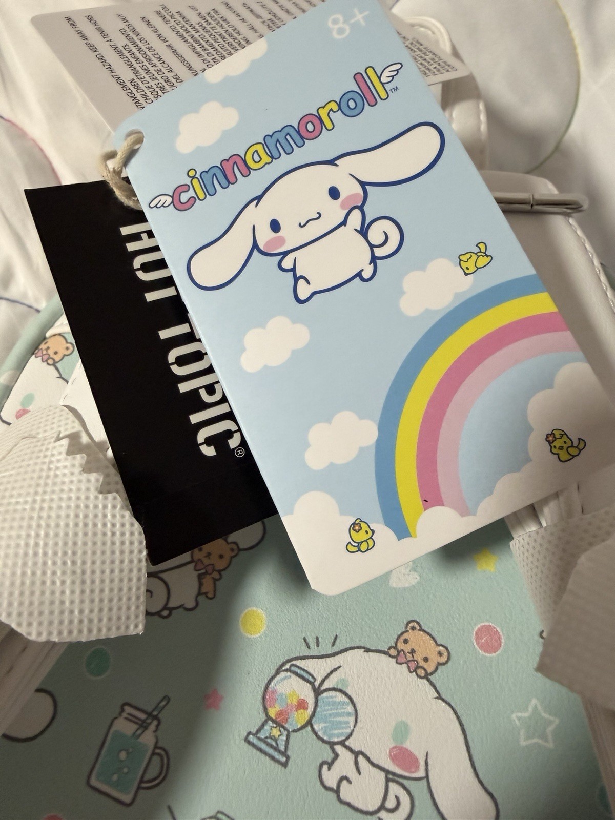 Loungefly Mini Backpack: CINNAMOROLL Teddy Bear Treats Blue White NWT