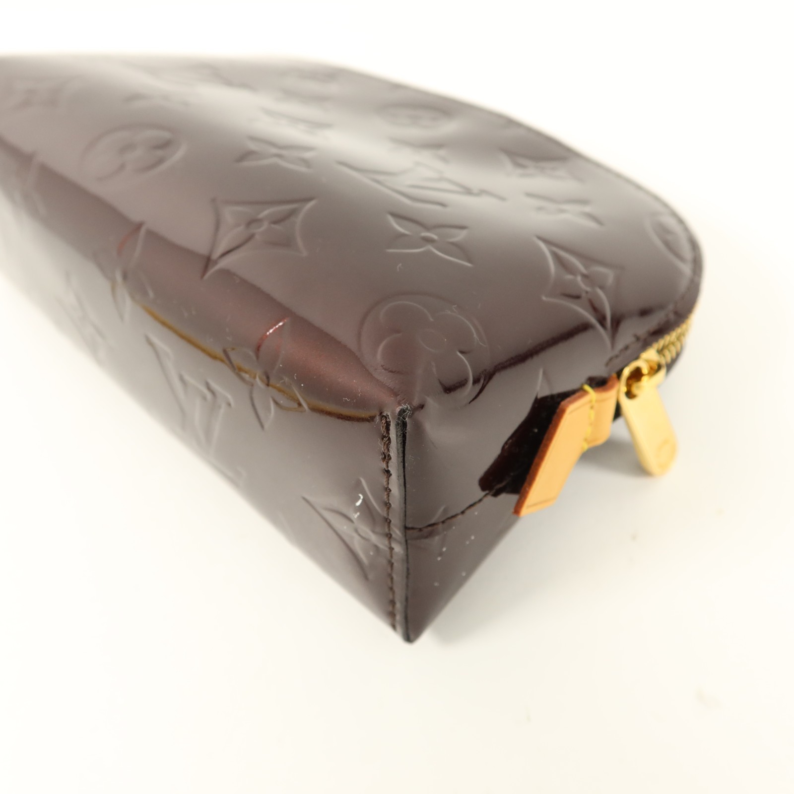 LOUIS VUITTON LV GHW Cosmetic Pouch M91495 Monogram Vernis Red