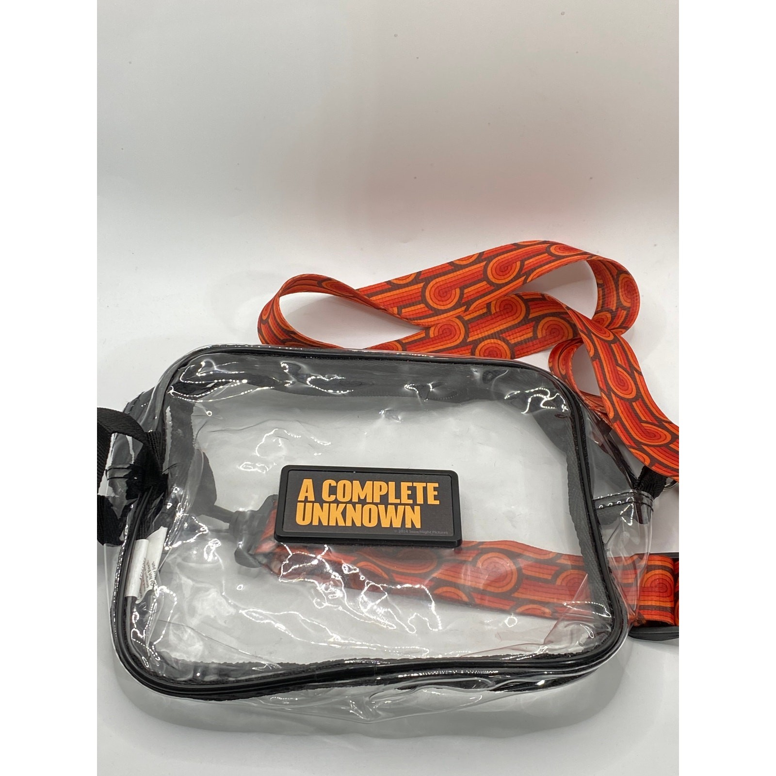 A COMPLETE UNKNOWN Unisex Adult Black-Red-Clear Vinyl Bag