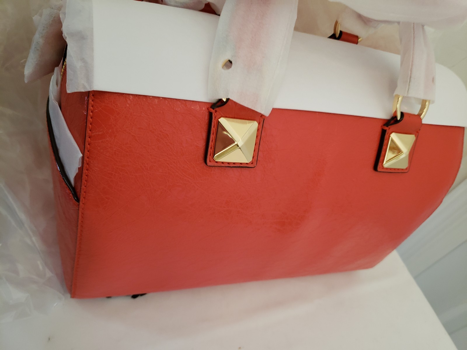 🧡NWT🧡Michael Kors🧡 GRAYSON BURNT SIENNA (Coral) Medium Satchel/Crossbody Bag