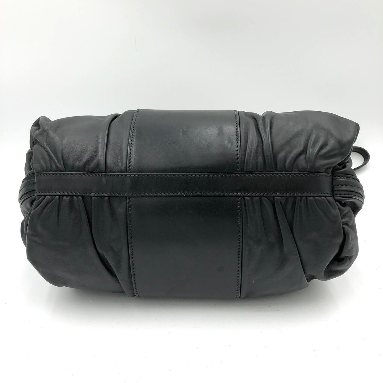 BALLY Handbag Shoulder bag Leather Black From Japan Y2K