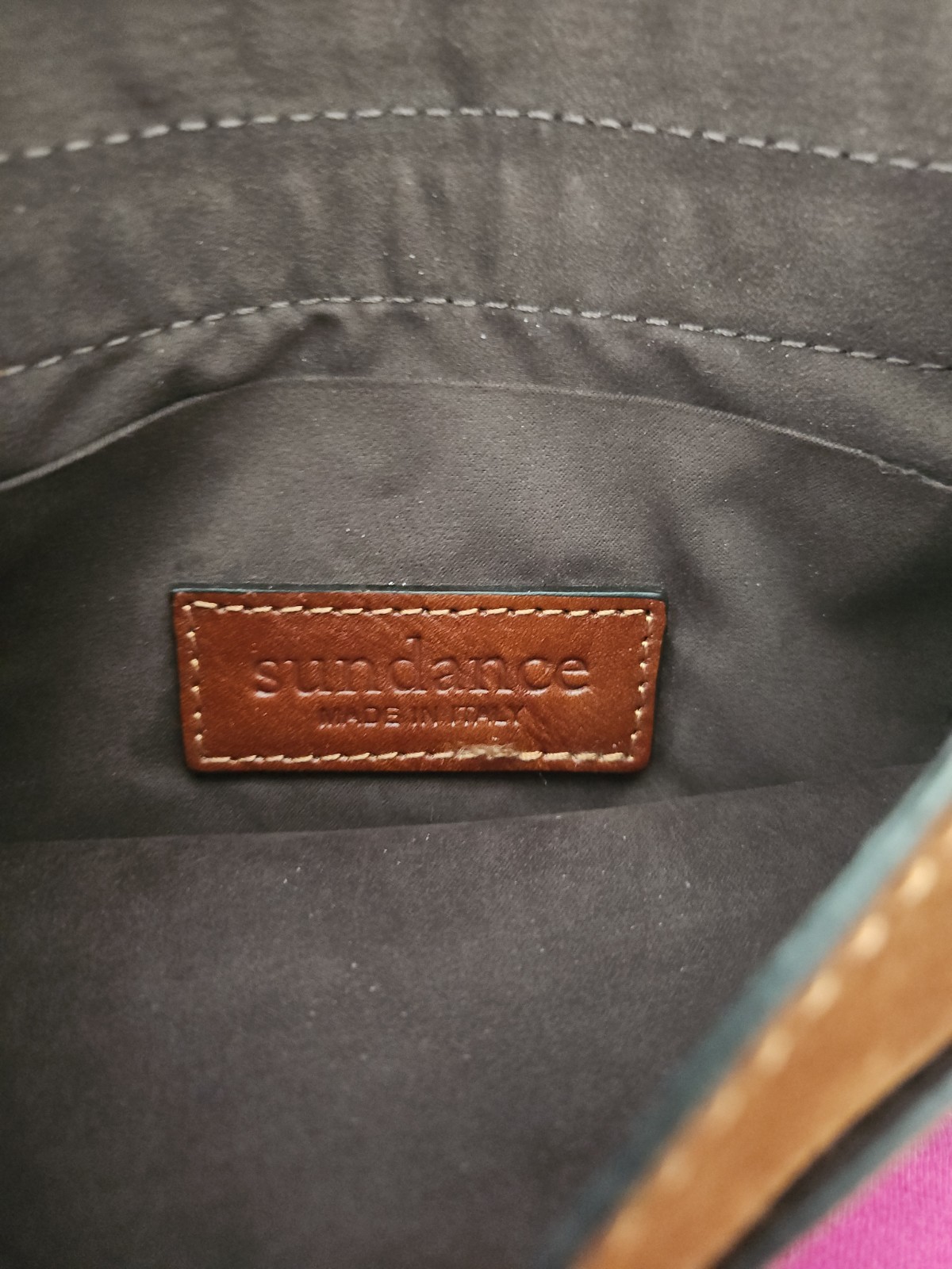 Sundance Convertible Belt Bag Fanny Pack Brown Leather Suede Latch Closure EUC!