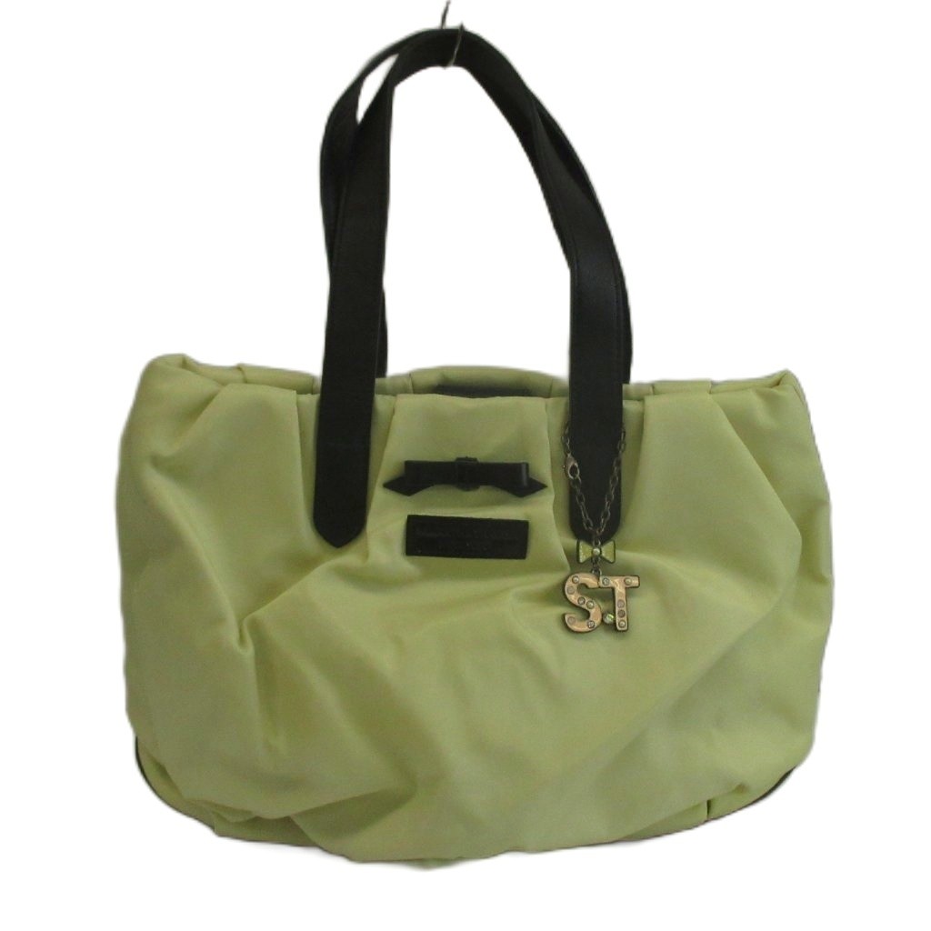 Samantha Thavasa Samantha Thavasa Handbag Gathered Nylon Ivory Black AQ ECB005