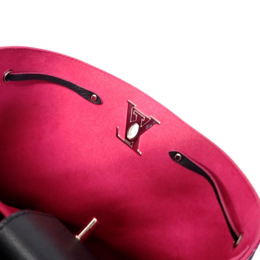 LOUIS VUITTON Bag: Lockme Bucket M54677 Black W25H26.5D15cm w/ accessories;