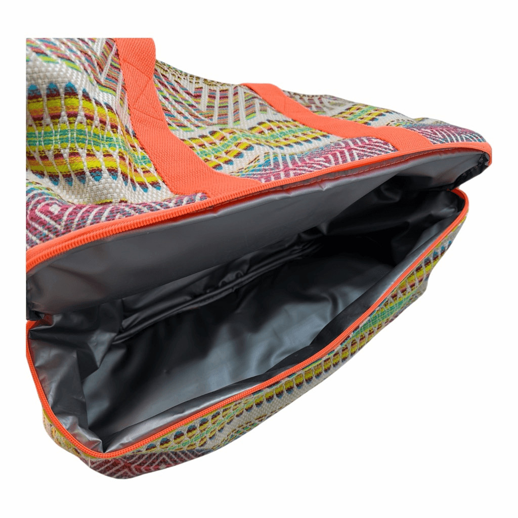 No Boundaries Tote Bag Cooler Bottom Zip Closure Large Beach Picnic 16.5x10x5.5