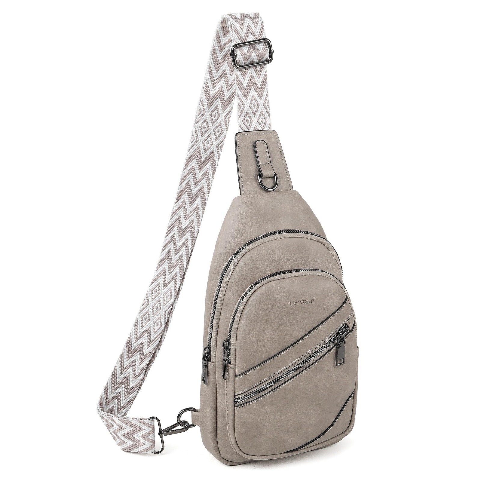 TANTOMI Sling Bag Crossbody Bags for Women 6.9 x 2.4 x 12.2 inches, Gray