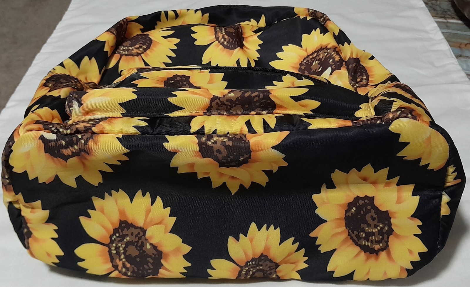 Sunflower Spring Yellow and Black Small Book Bag Many Compartment See Photos Pic