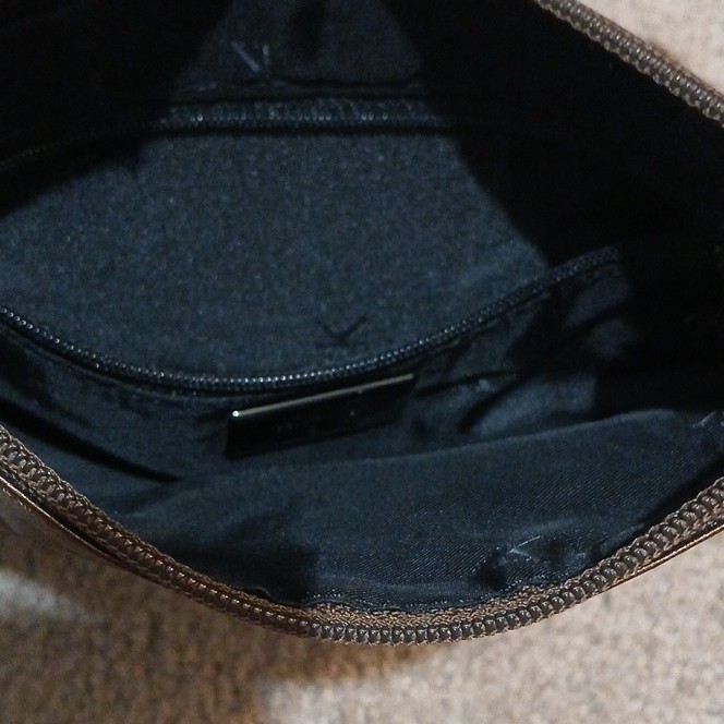 Calvin Klein Metallic Bronze Zip Shoulder Bag, Logo Medium