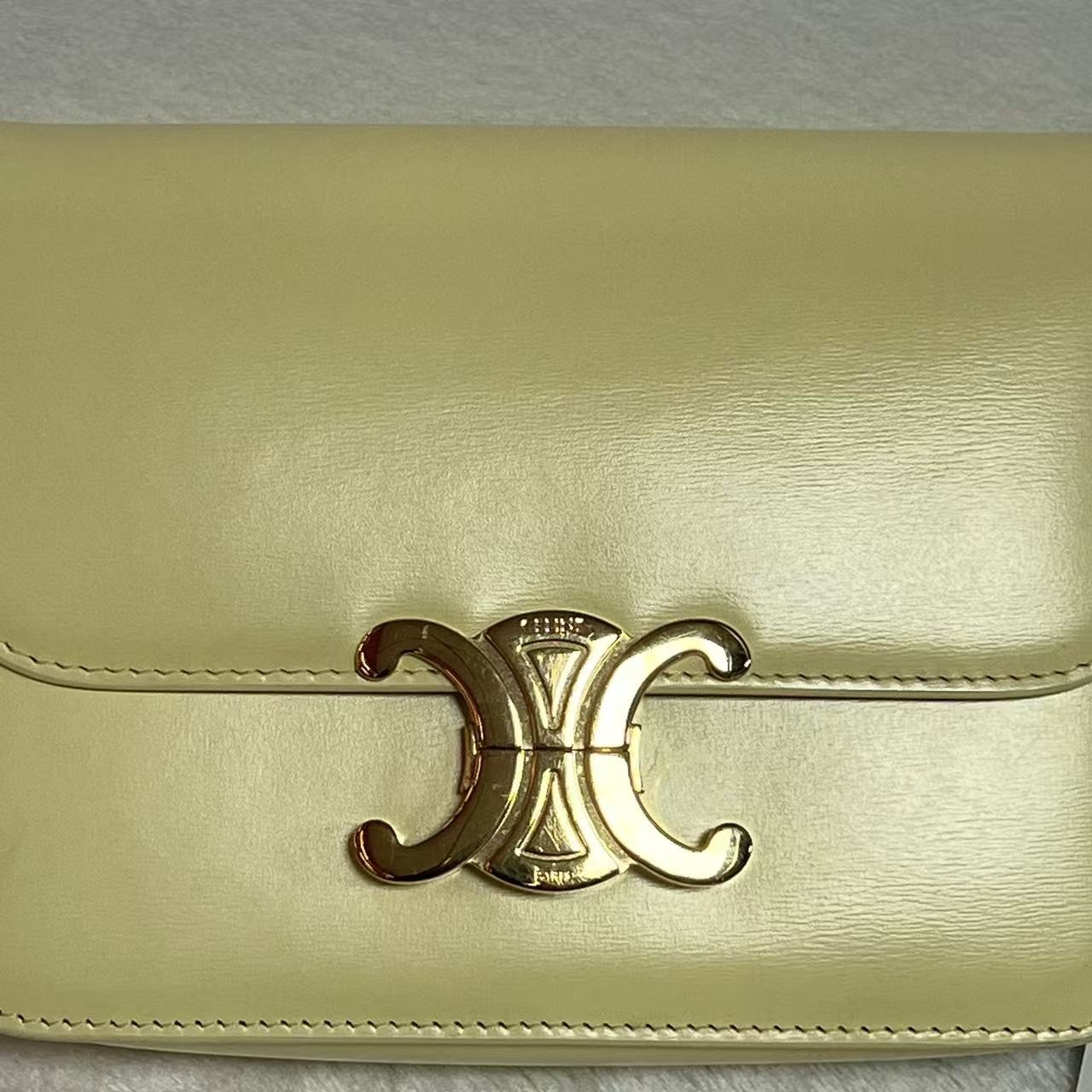 Celine Triomphe Mini Light Yellow DX327@pre-verified by eBay 26.06.18