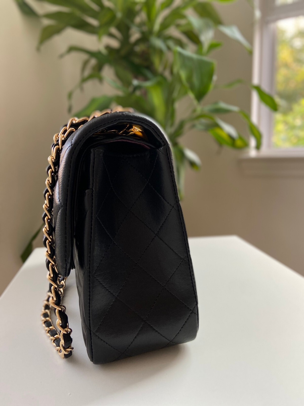 Classic Double Flap Bag Quilted Lambskin LARGE SIZE Genuine 0 Leather
