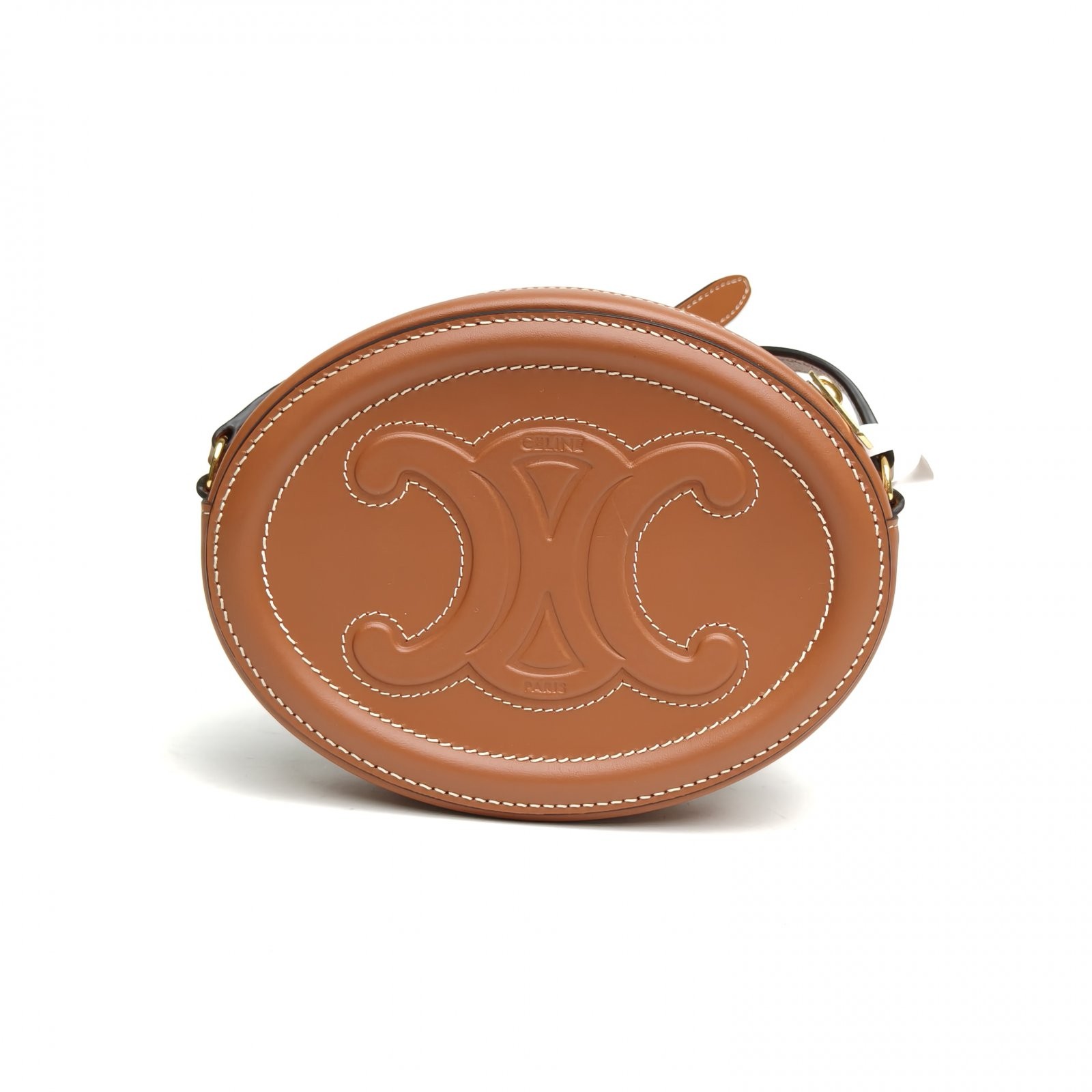 CELINE Mooncake Bag Small 16cm Caramel Calfskin Shoulder Bag