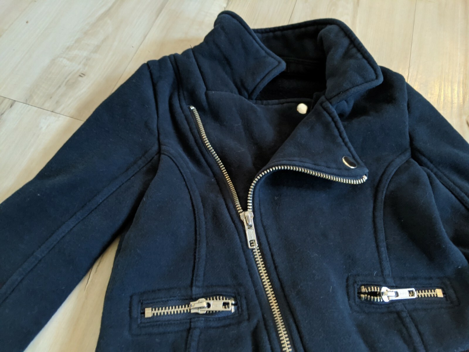 Kidpik Fashion Bomber Jacket Zip Up Long Sleeve Medium Size XS