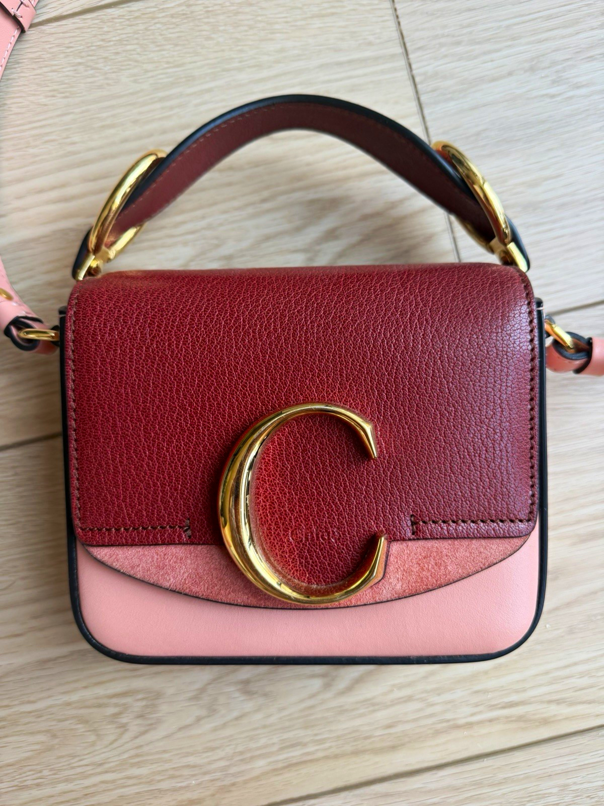 Chloé Pink Mini C Crossbody Bag