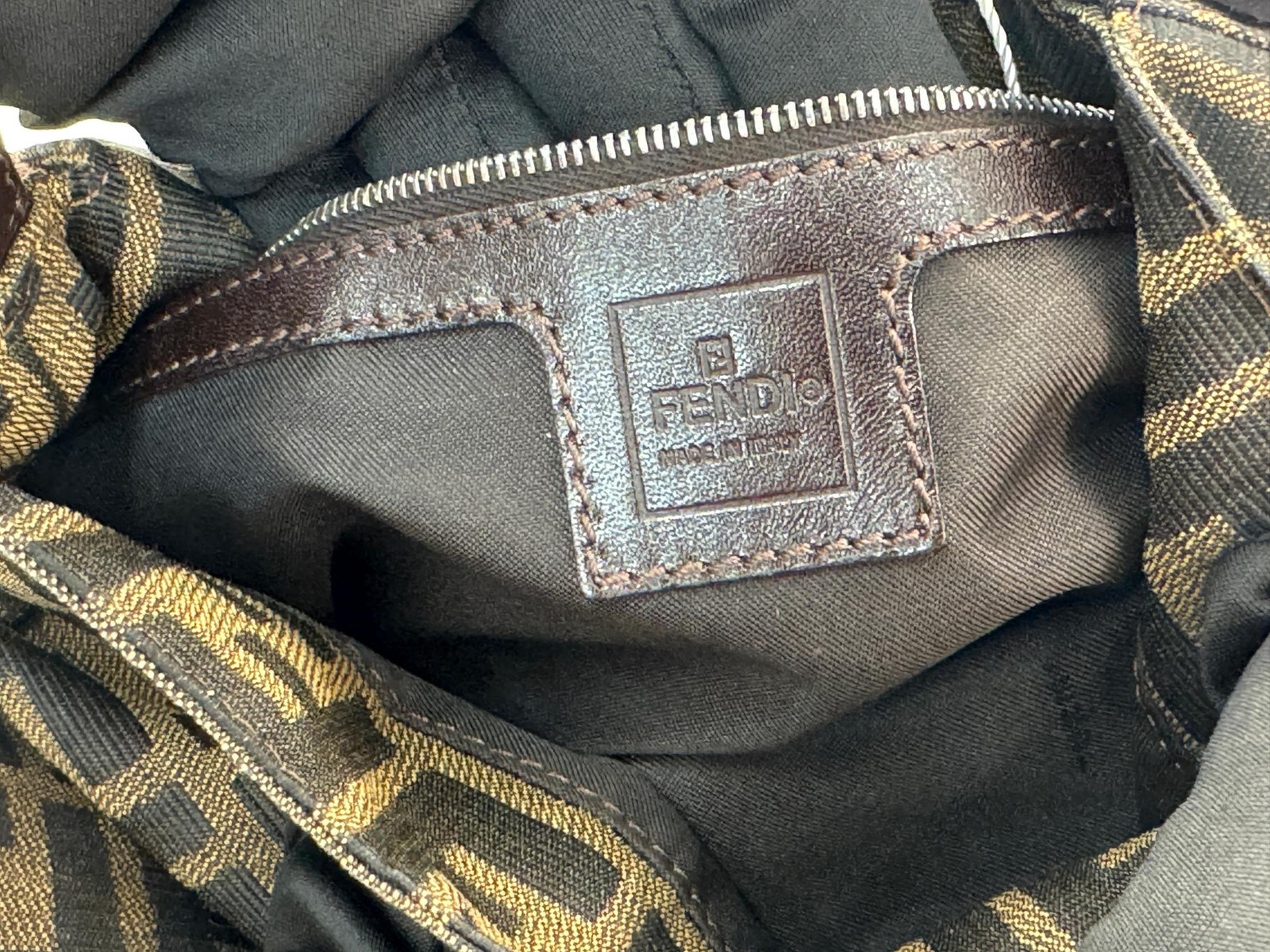 Fendi Zucca FF Monogram Canvas Flap Messenger Crossbody Shoulder Bag TS26060301