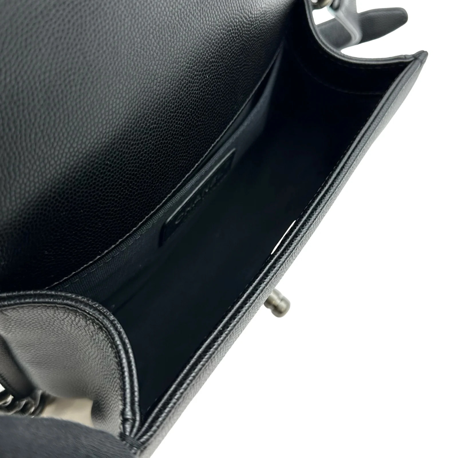 CHANEL Boy Bag 20 Black Caviarskin Shoulder Bag A67085 #OKB6875