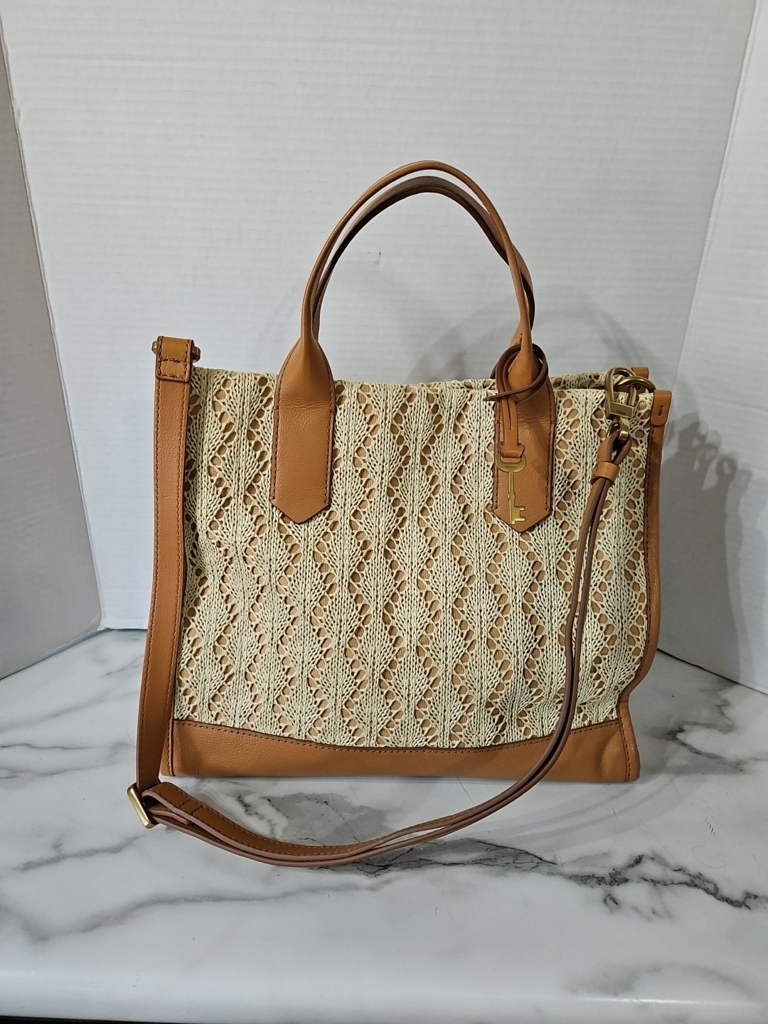 Fossil Female’s Kyler Leather Double Handle Crossbody Bag