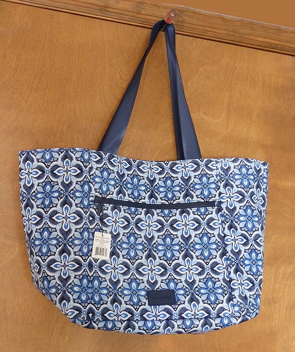 Vera Bradley Recycled Reactive Drawstring Family Tote Bag Raindrop Medallion NWT