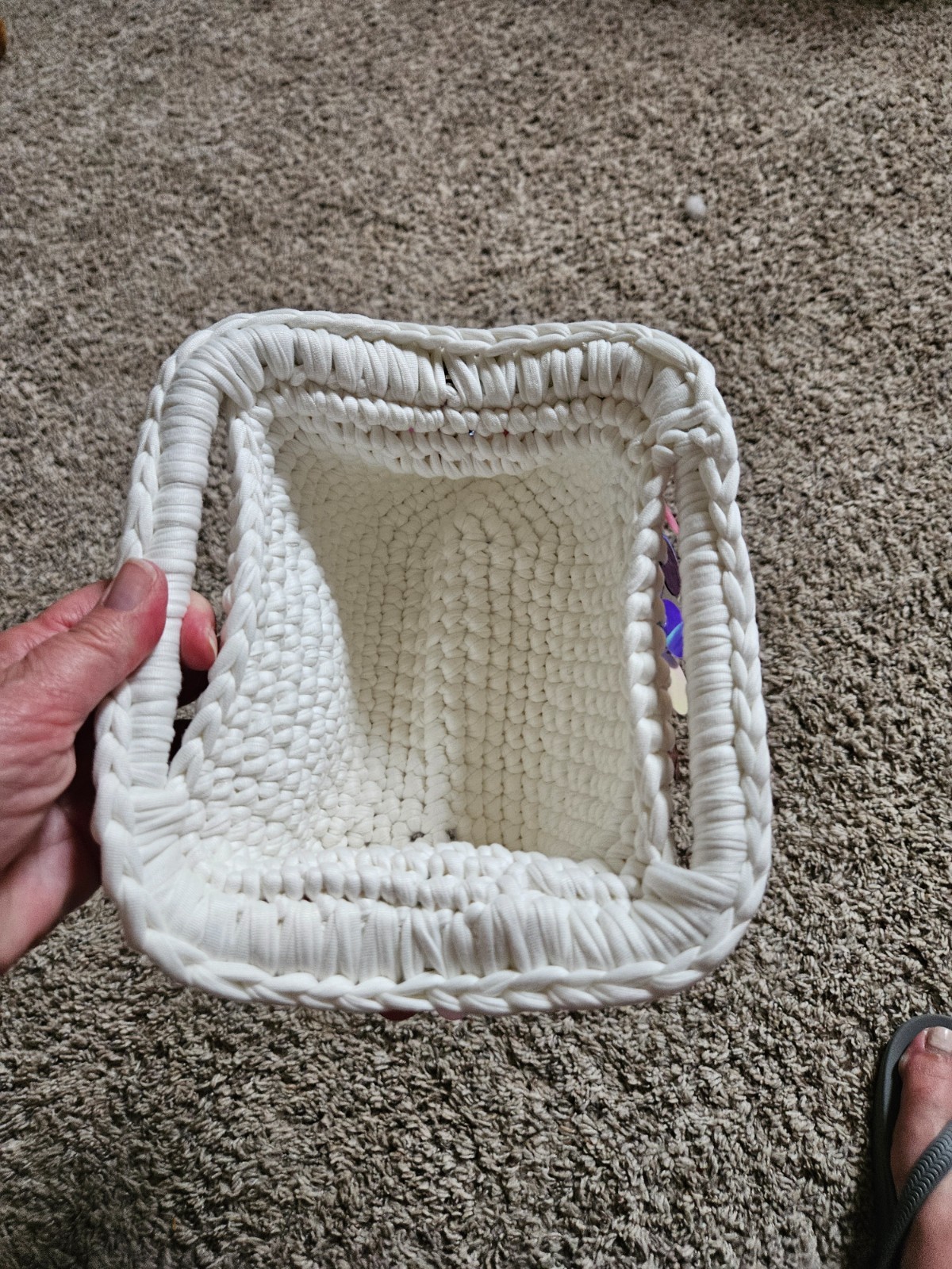 handmade crochet summer clutch sequins