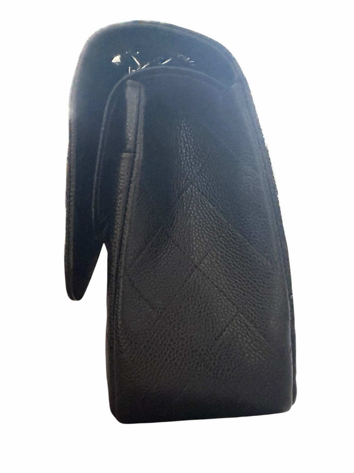 CHANEL JUMBO Classic Double Flap Bag Black Caviar Leather Silver Hardware