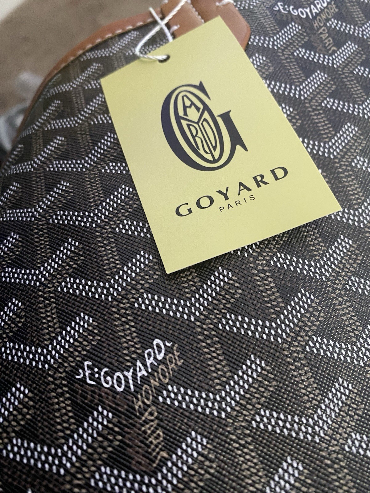 Goyard Goyardine Brown/Black Small Shoulder Bag Snap Closure w/ Dust Bag