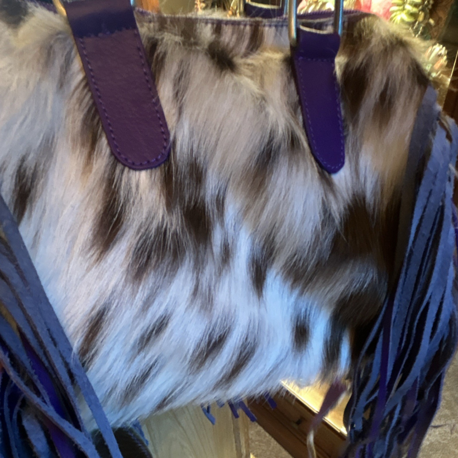 Women’s Western Turquoise mini hide speedy.
