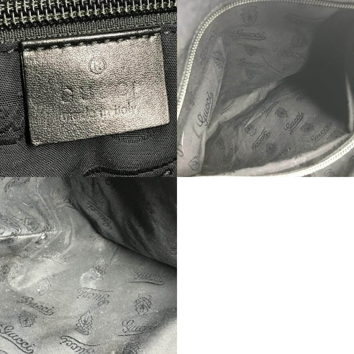 GUCCI GG Imprime Logo Pattern Tote Shoulder Bag Black Women’s 211120 W41.5xH30cm