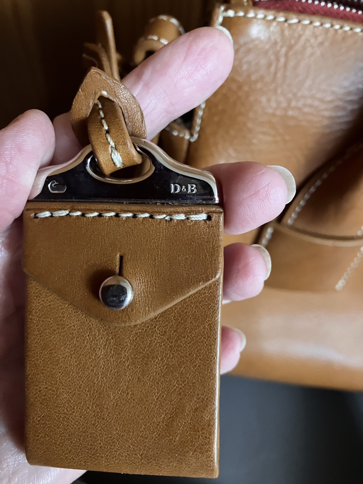 Dooney & Bourke Toscana Florentine Pocket Satchel w Guitar Strap~Natural NWOT