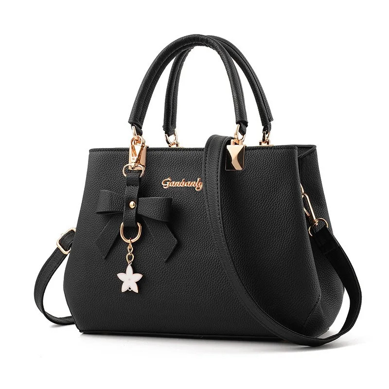 New Korean Version Trendy Autumn and Winter Bow Women’S Bag Portable Shoulder Ba