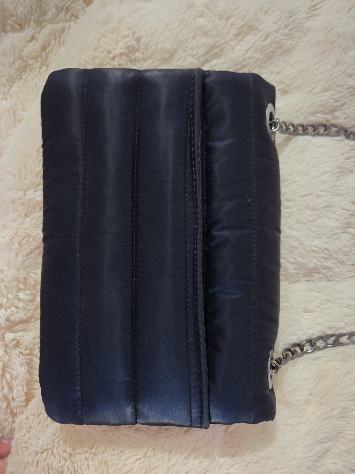 Think Royln Dame Handbag in Rich Indigo Blue Quilted Small Crossbody