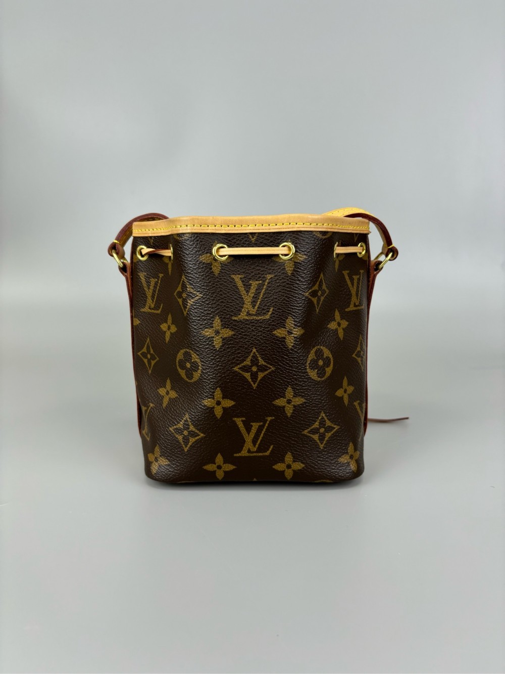 Louis Vuitton Nano Noé Monogram canvas Drawstring bucket bag shoulder bag mini