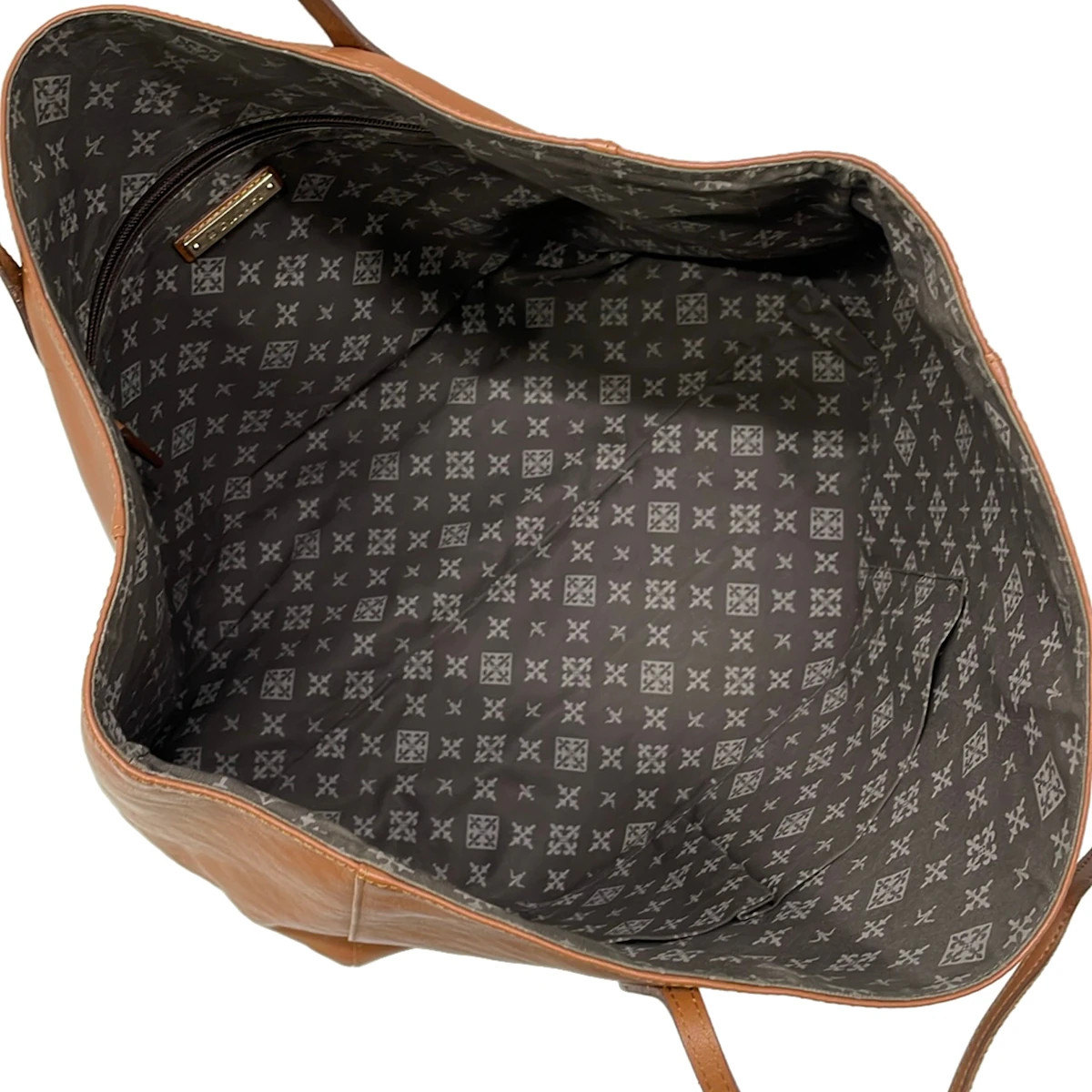 russet Brown Leather Tote Bag