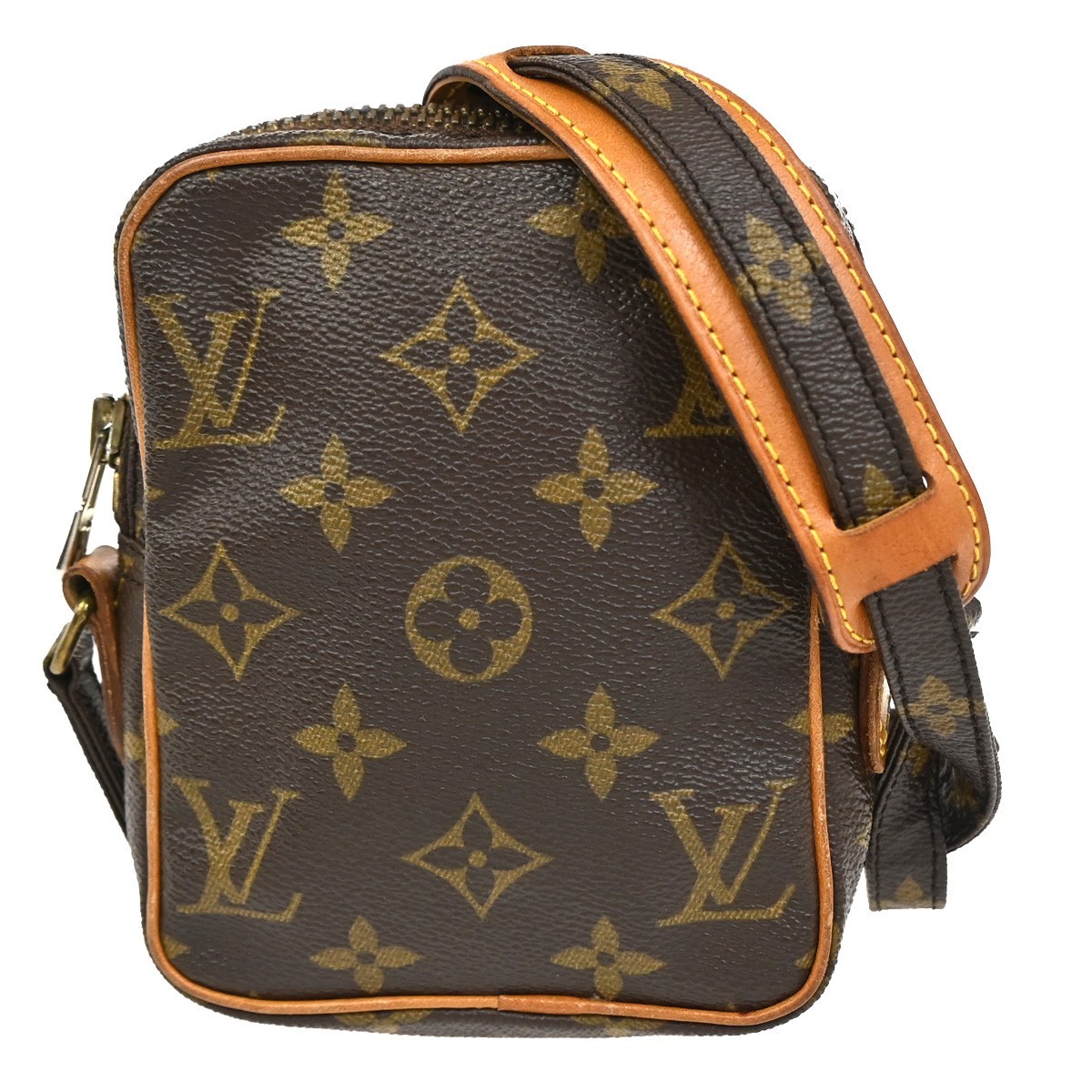 LOUIS VUITTON LV Mini Danube Shoulder Bag Monogram Leather Brown M45268 34KD302