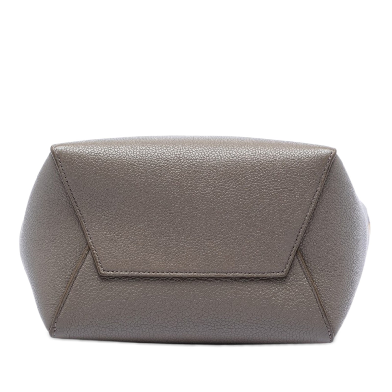 Celine Small Soft Grained Calfskin Seau Sangle Bucket Bag Pre-Loved Taupe