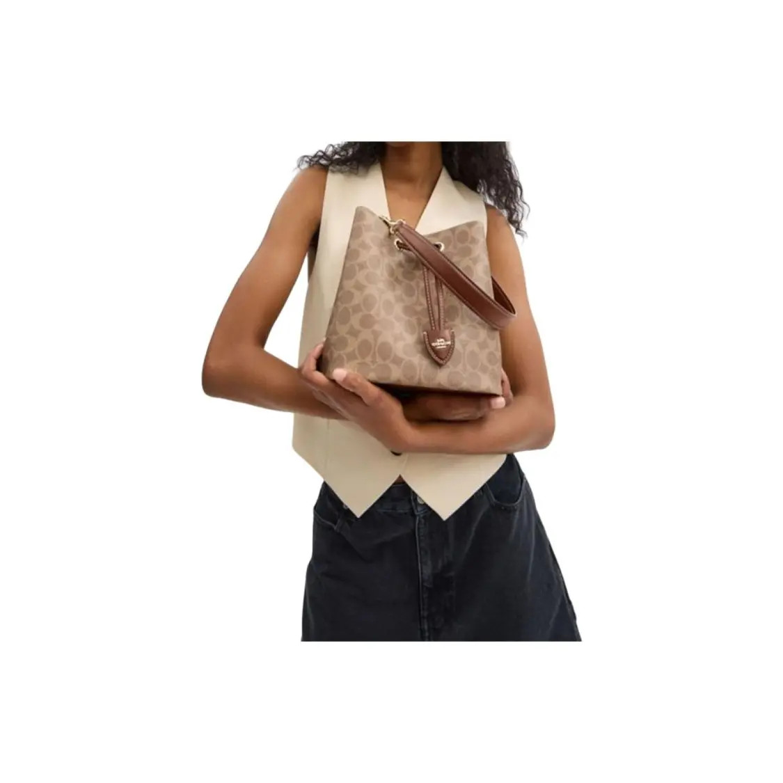 COACH Rowan 22 Bucket Bag Tote Bag Small Women’s 8.4×5.5×8.4 in