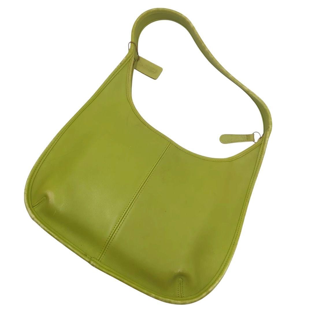 Vintage Old Coach 9025 Green Leather Ergo Hobo Womens Handbag VTG Made in USA