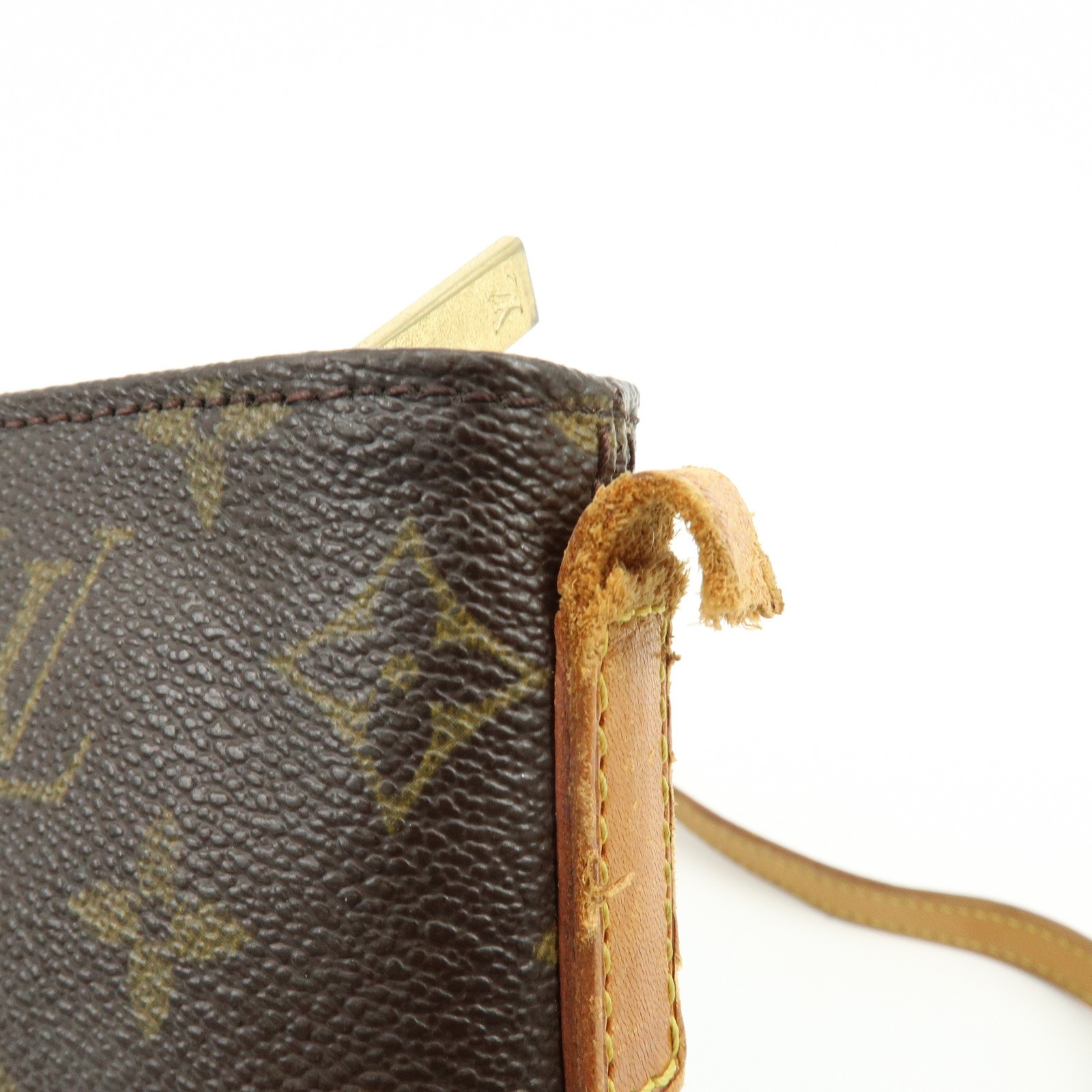 Louis Vuitton Monogram Trotteur Canvas Shoulder Bag Brown M51240 Auth Used F/S