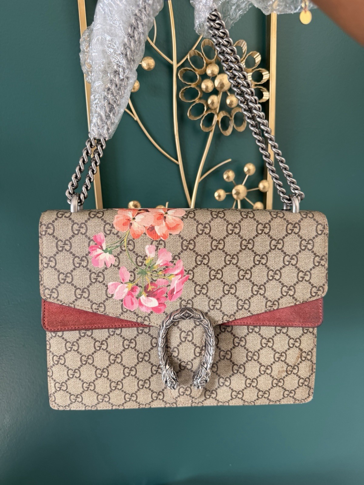 Gucci Dionysus Bag Blooms Print GG Coated Canvas Small