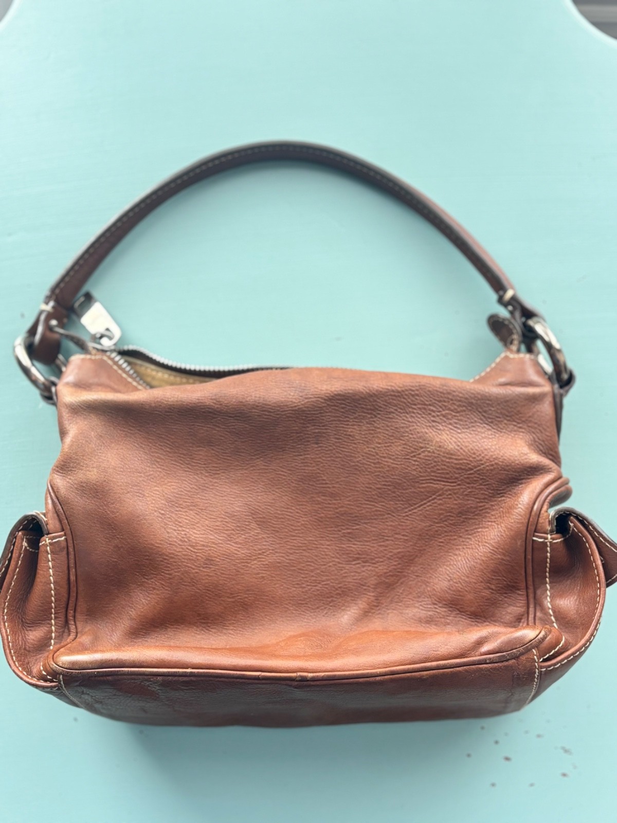 Vintage Marc Jacobs Blake Leather Hobo Bag feat. Iconic Silver-tone Push-lock