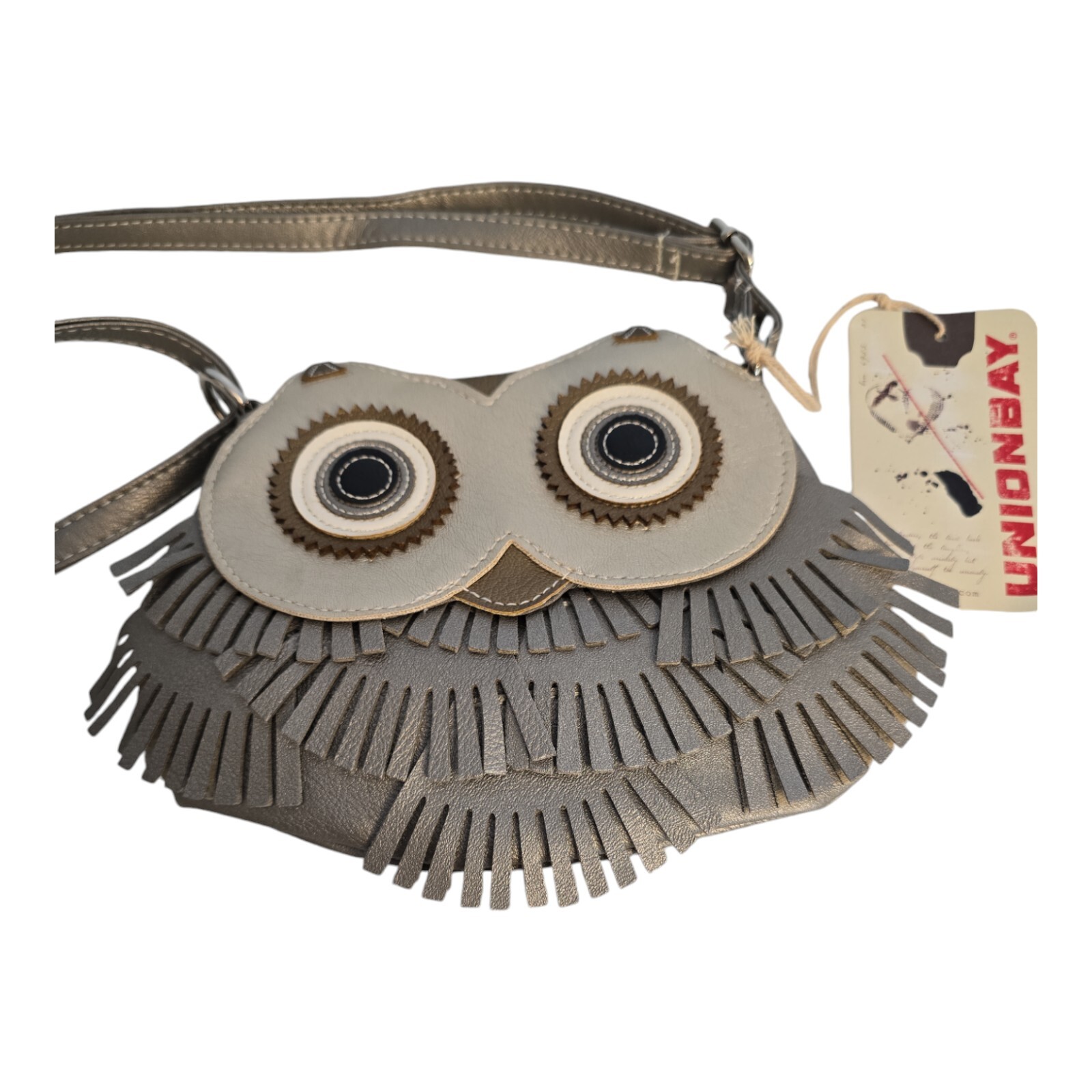 UnionBay Gray Owl Small Purse Shoulder Bag Adjustable New With Tags