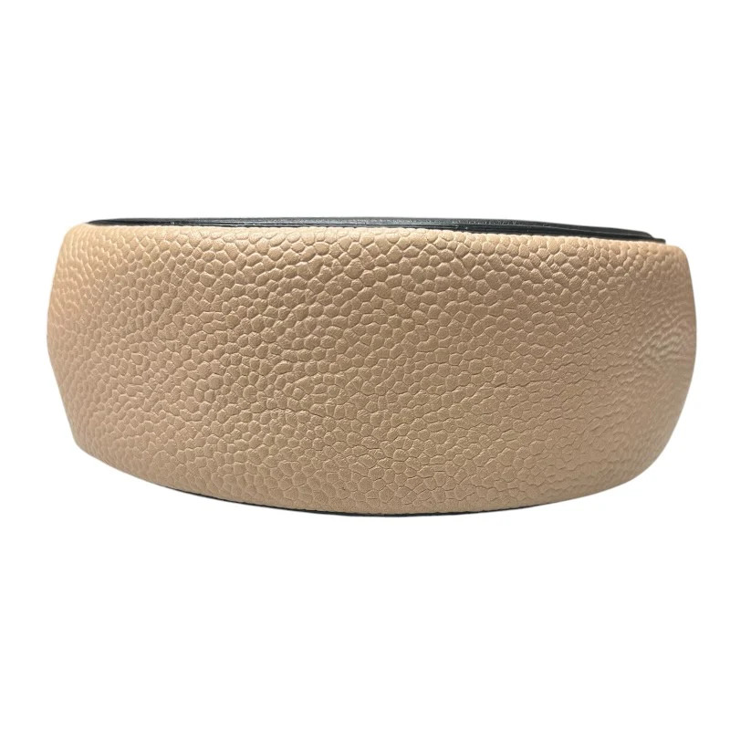 CHANEL CC Filigree Chain Pouch Beige / Black Caviarskin #OKB5159