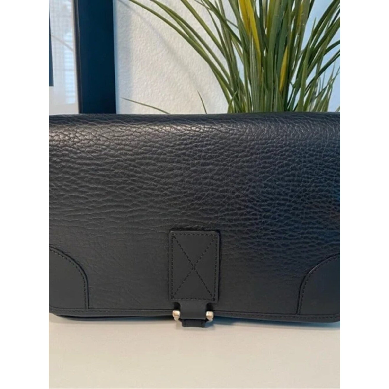 Salvatore Ferragamo Unisex Gancini Leather Clutch