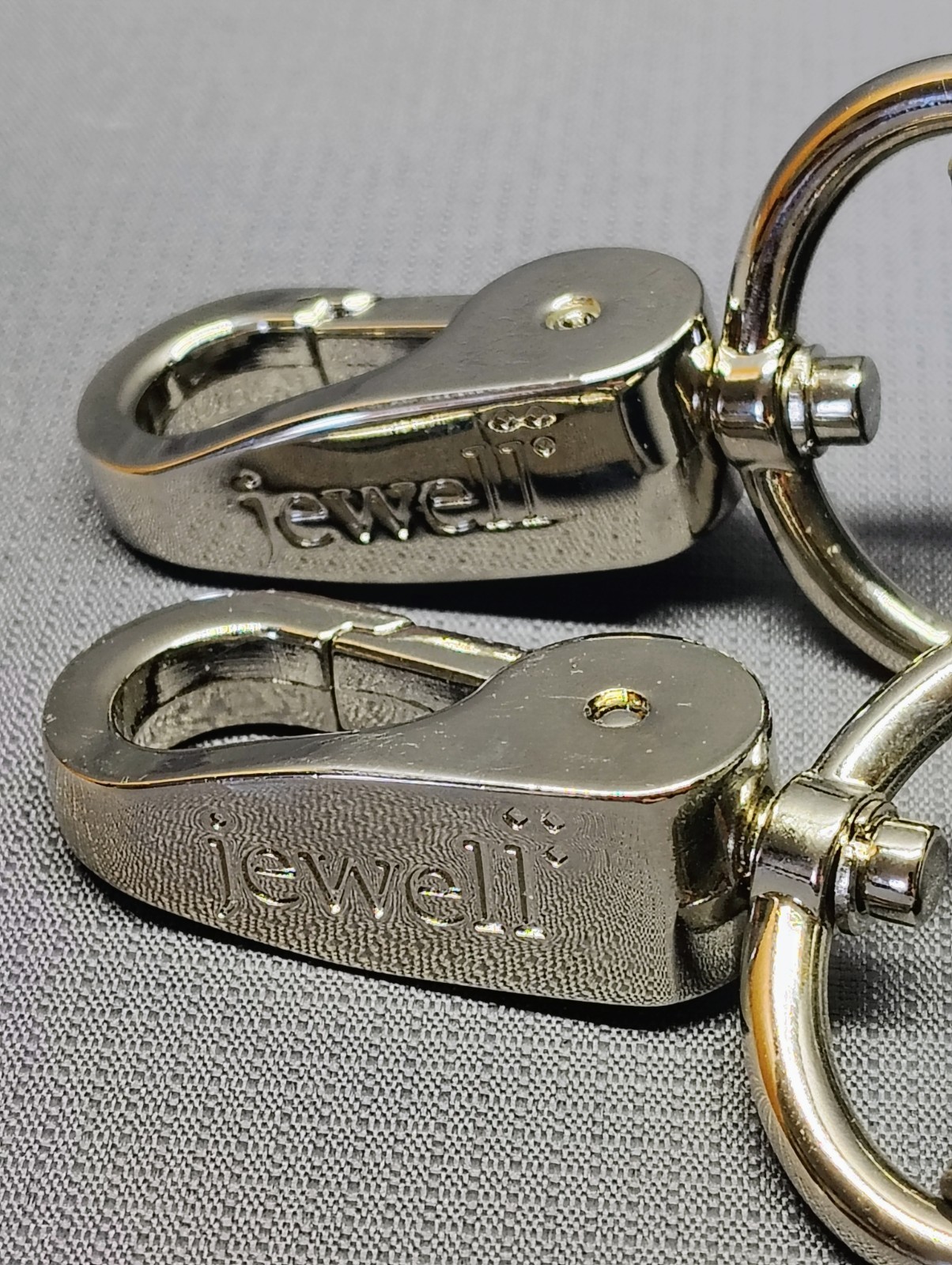 Jewell Black Purse Strap 22” Long Silver Clips For Hand Bag Heavy Duty