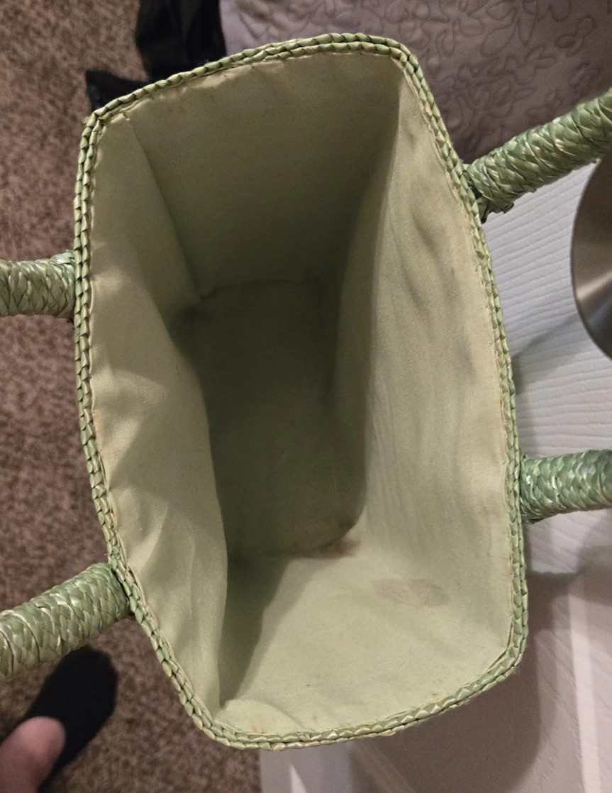 Lime Green Boho Woven Straw Beach Mini/Medium Tote