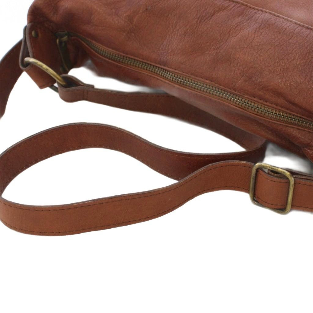 Stephans Leather Shoulder Bag Brown AB 19cm x 7.5cm x 11.4in x 3in