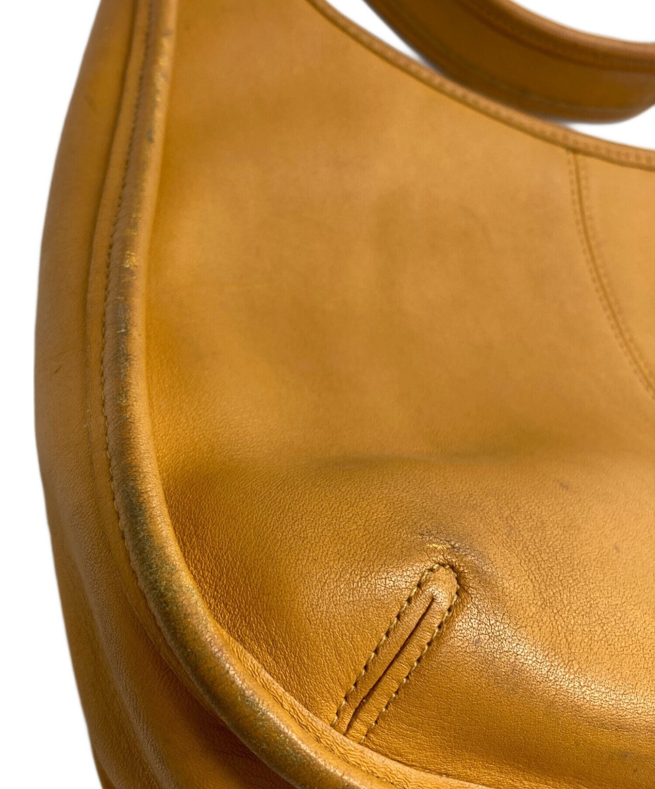 COACH Authentic Vintage One Shoulder Hobo Bag Mustard Yellow 9025 Handbag Unisex